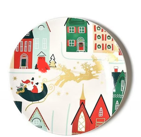 Santa's Sleigh Ceramic Plate