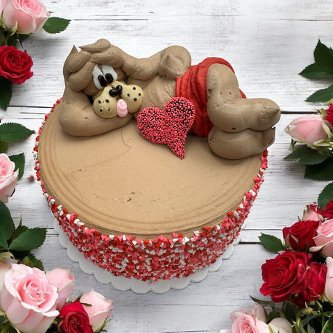 7" Valentine's Day Layer Cake- Puppy Love