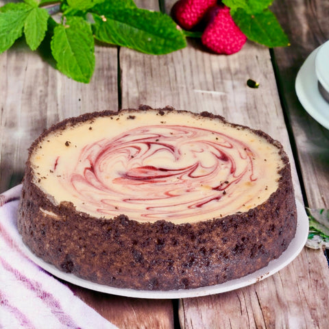 Raspberry Swirl Cheesecake